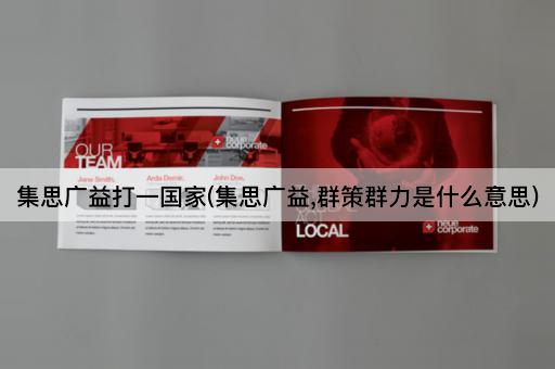 集思广益打一国家(集思广益,群策群力是什么意思)