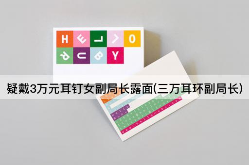 疑戴3万元耳钉女副*露面(三万耳环副*)
