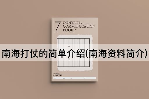 南海打仗的简单介绍(南海资料简介)