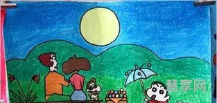 中秋节绘画简单好看(儿童嫦娥奔月简笔画)