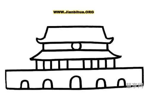 天安城门的简笔画(天安城门旗杆图片)