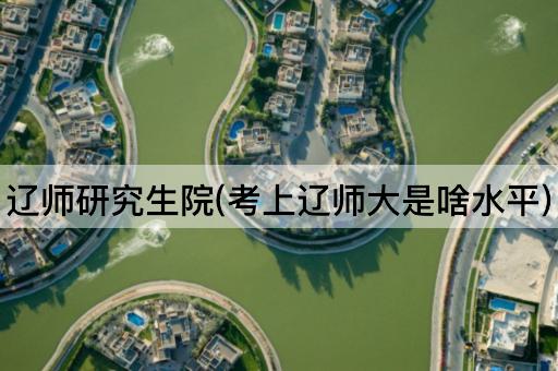 辽师研究生院(考上辽师大是啥水平)