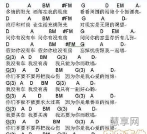 没有车没有房吉他谱(没有我你怎么办吉他谱)