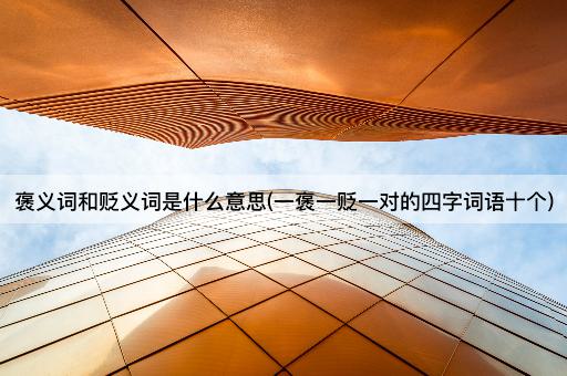 褒义词和贬义词是什么意思(一褒一贬一对的四字词语十个)