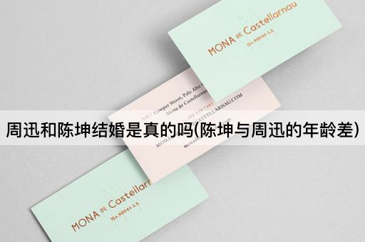 周迅和陈坤结婚是真的吗(陈坤与周迅的年龄差)