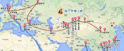 古代陆上丝绸之路的起点(张骞丝绸之路的路线示意图)