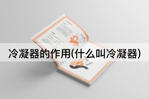 冷凝器的作用(什么叫冷凝器)