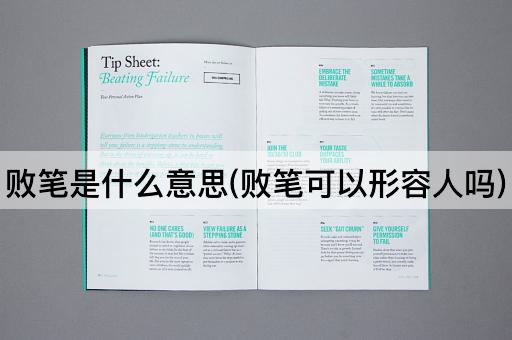 败笔是什么意思(败笔可以形容人吗)