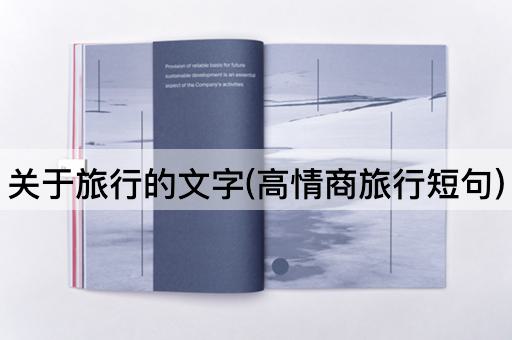 关于旅行的文字(高情商旅行短句)