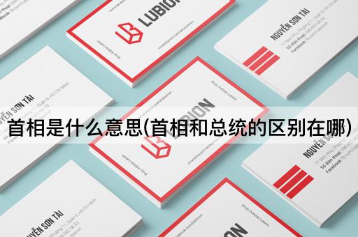首相是什么意思(首相和总统的区别在哪)