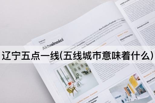辽宁五点一线(五线城市意味着什么)