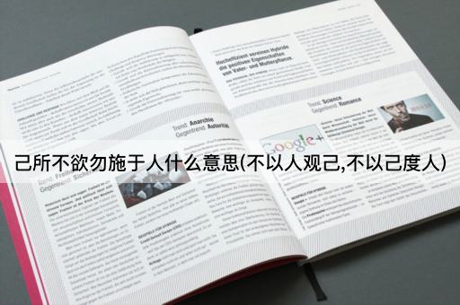 己所不欲勿施于人什么意思(不以人观己,不以己度人)