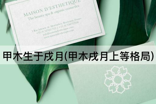 甲木生于戌月(甲木戌月上等格局)