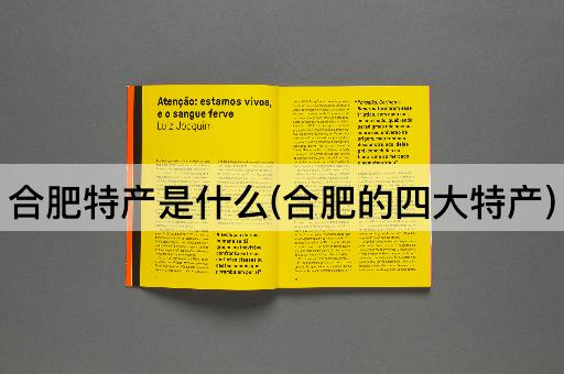 合肥特产是什么(合肥的四大特产)
