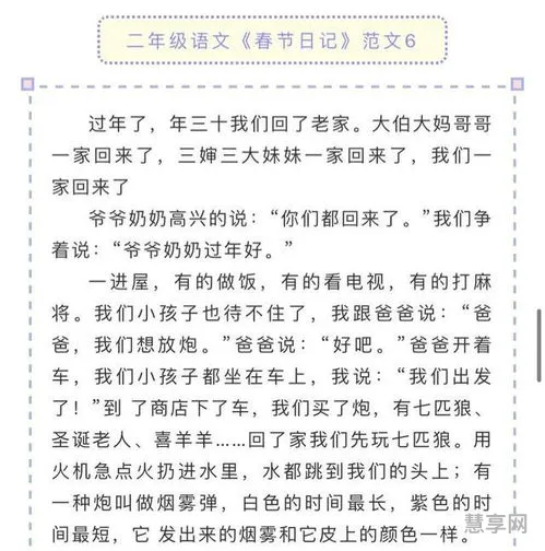 关于春节的日记(过春节作文300字)