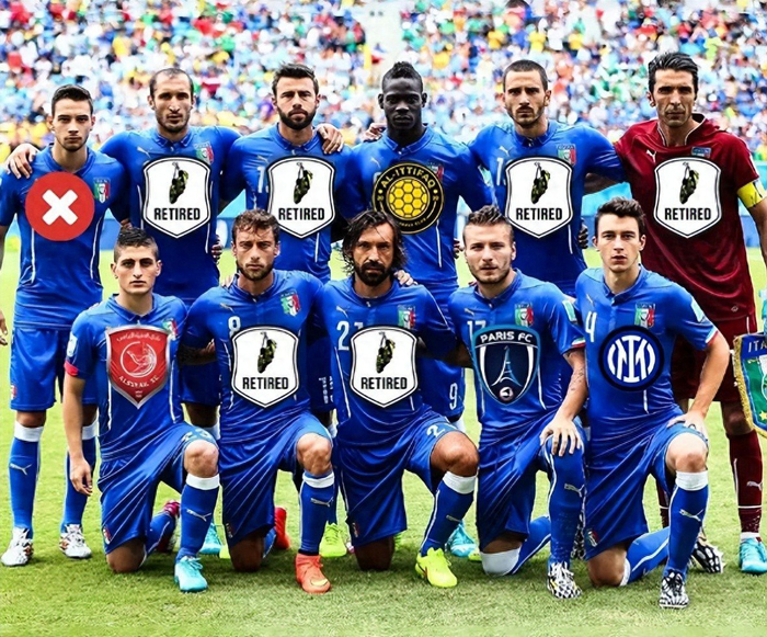 意大利世预赛出局引热议，阵容豪华却难掩实力