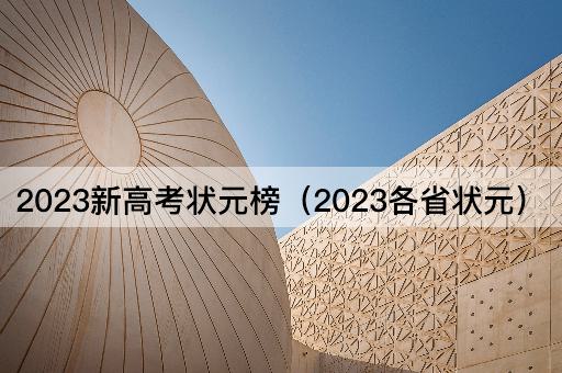 2023新状元榜（2023各省顶尖学子）