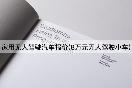 家用无人驾驶汽车报价(8万元无人驾驶小车)