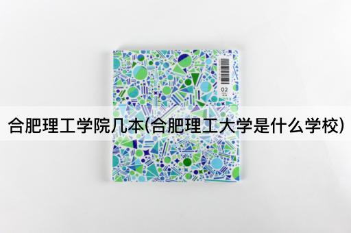 合肥理工学院几本(合肥理工大学是什么学校)