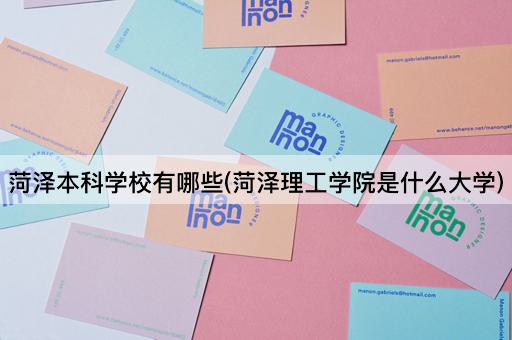 菏泽本科学校有哪些(菏泽理工学院是什么大学)
