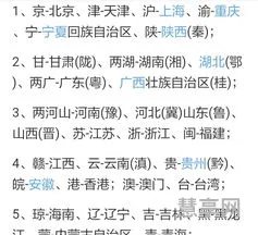 桂是哪个省的简称(中国34省的简称大全)