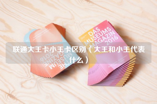 联通大王卡与小王卡的差异（大王和小王象征意义）